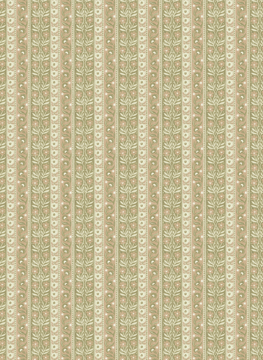 Papier peint Arber Stripe - Pink and Olive