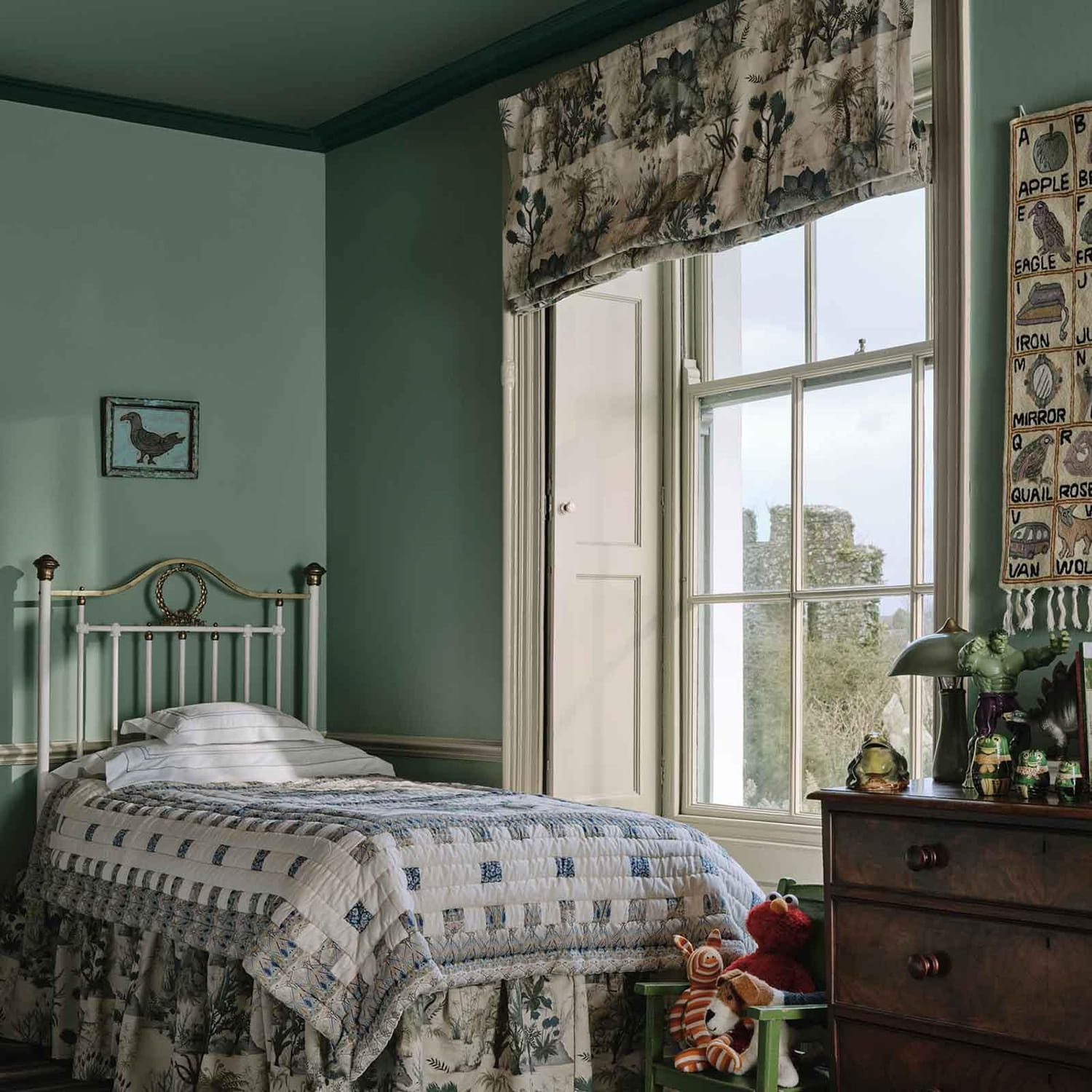 Tissu Dinosauria - Cotton Linen - Ecru