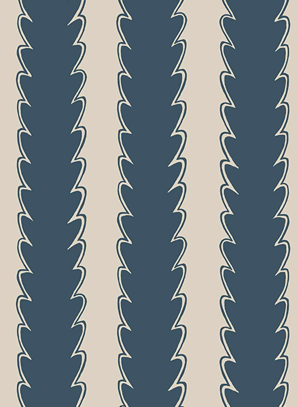 Tapete Scallop Stripe - Beakster Blue/ Edge Sand