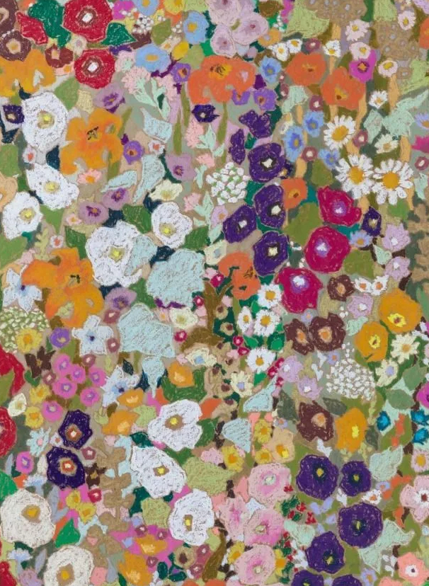 Wandbild Hollyhocks - Spring