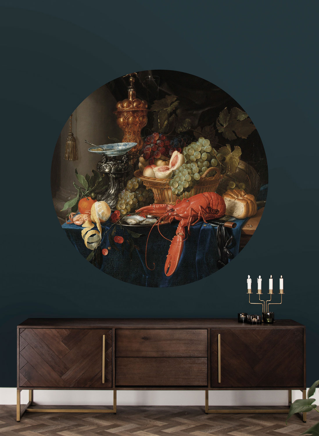 Wandbild Lobster Circle