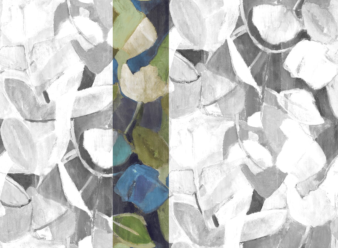 Wandbild Siwa - Blue Green Panel 3