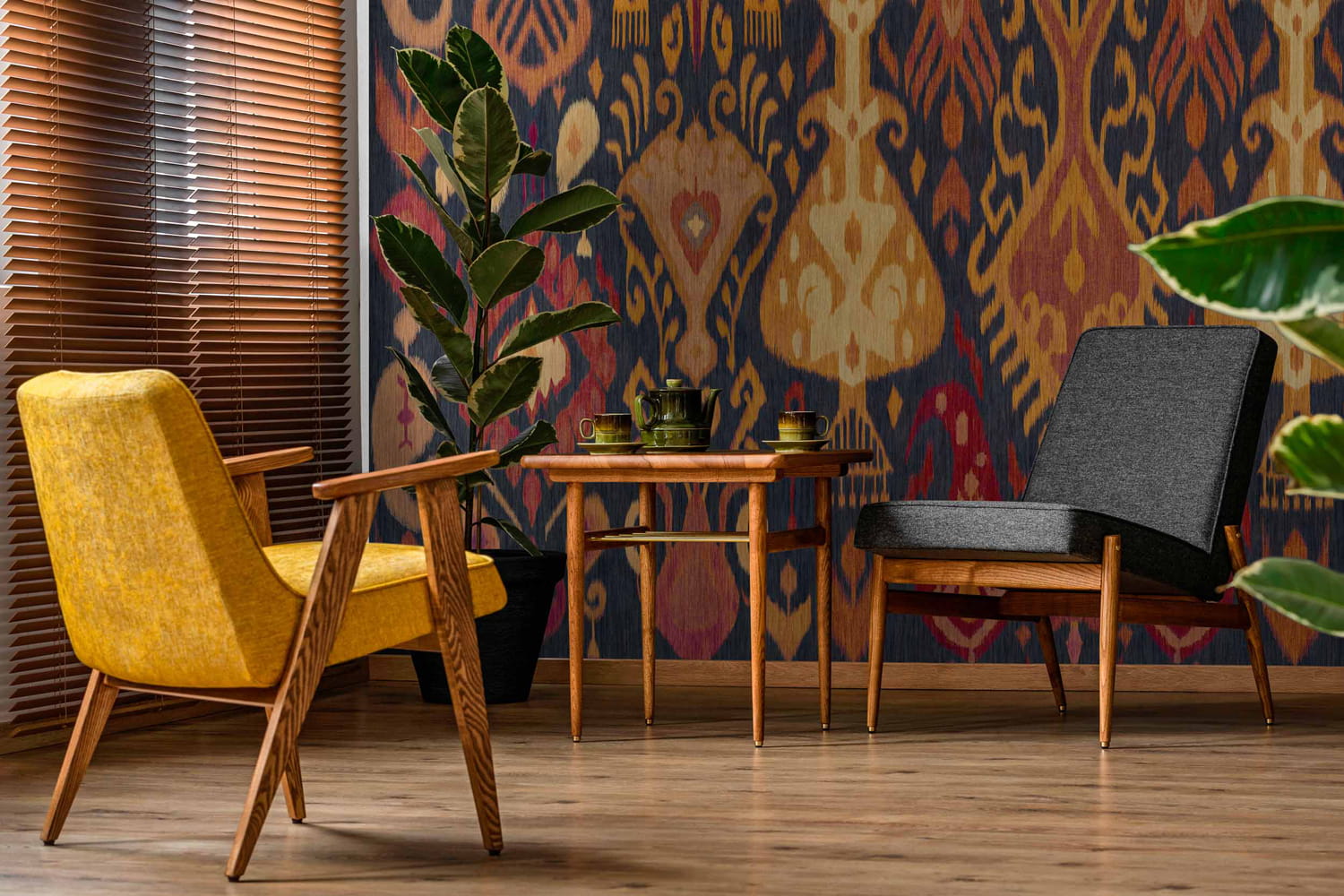 Wandbild Boho - Navy