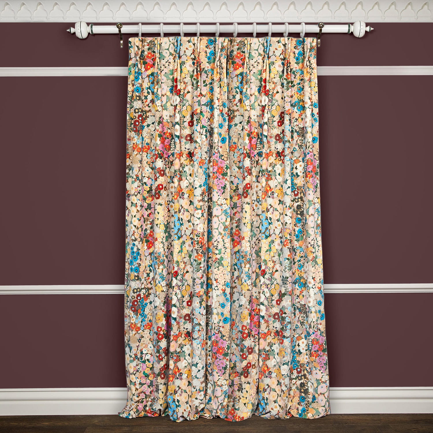 Tissu Hollyhocks - Velvet - Autumn