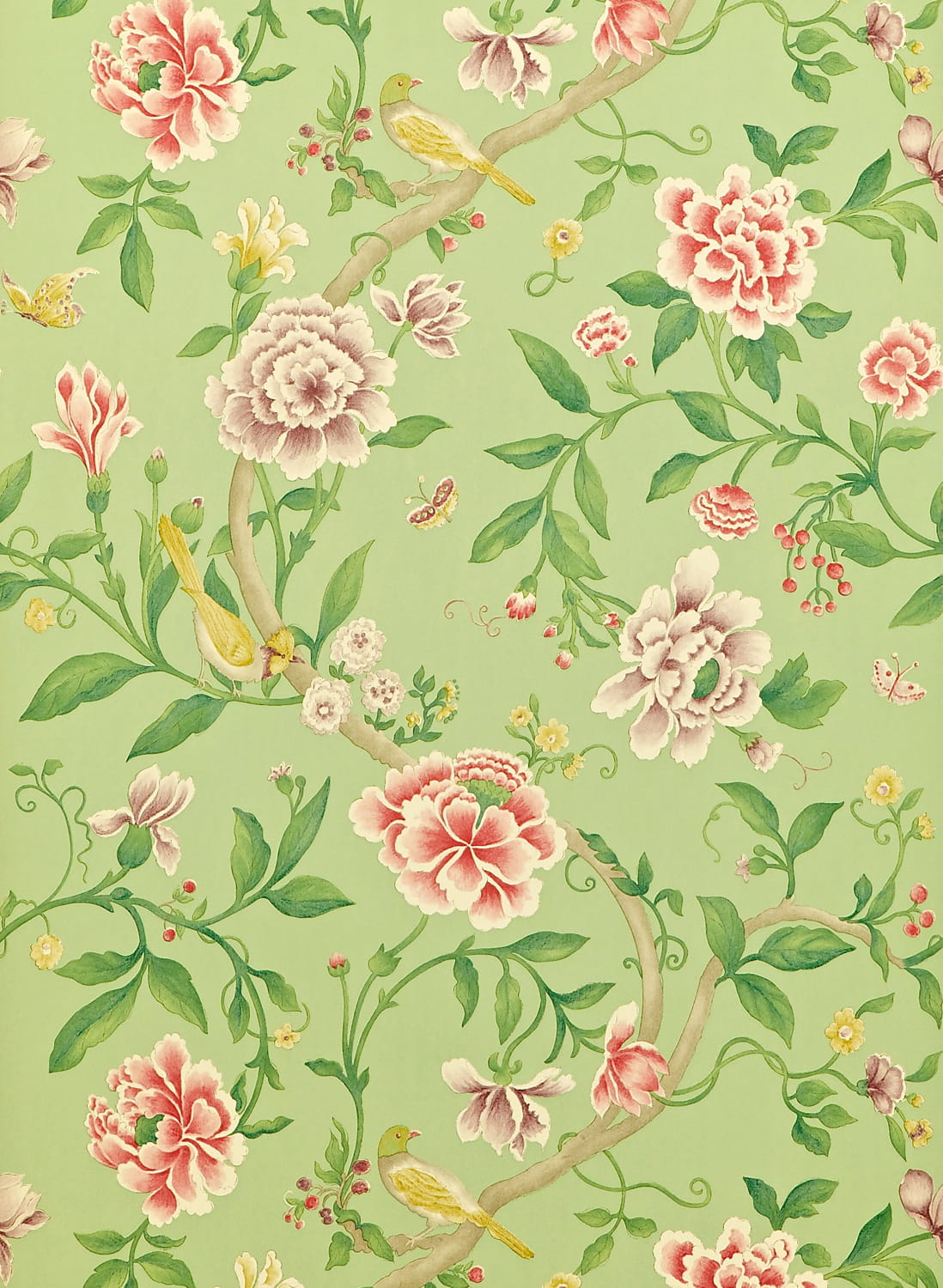 Tapete Porcelain Garden - Rose/ Fennel