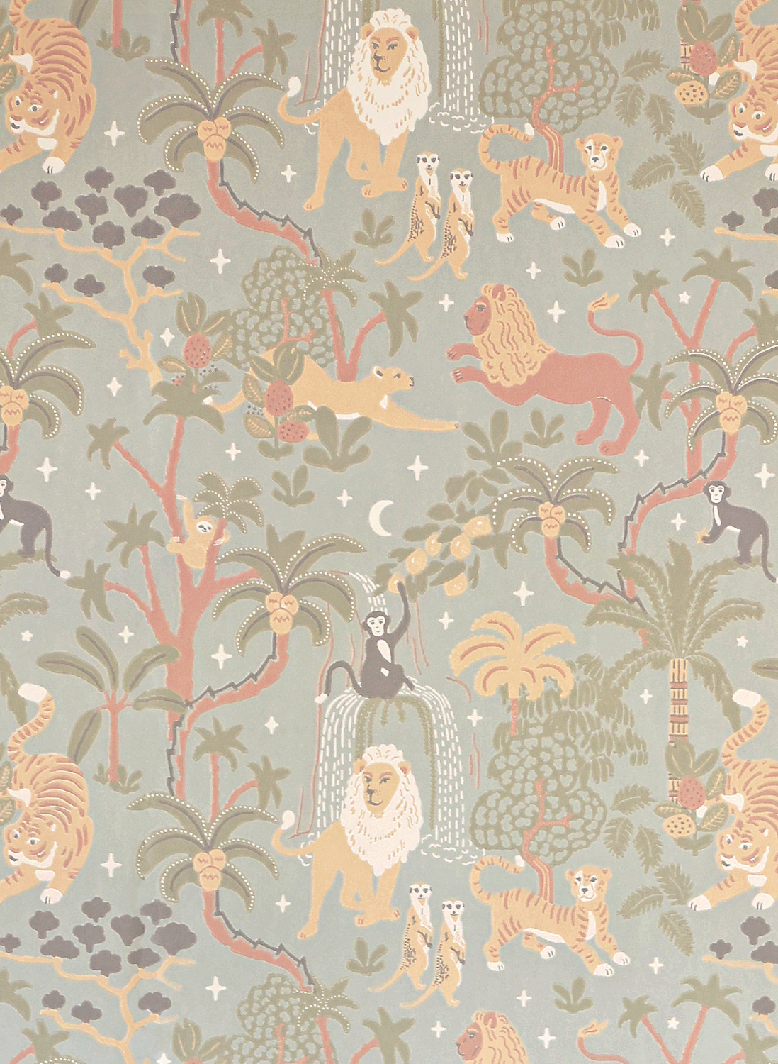 Tapete Jungle Glow - Tropical Blue