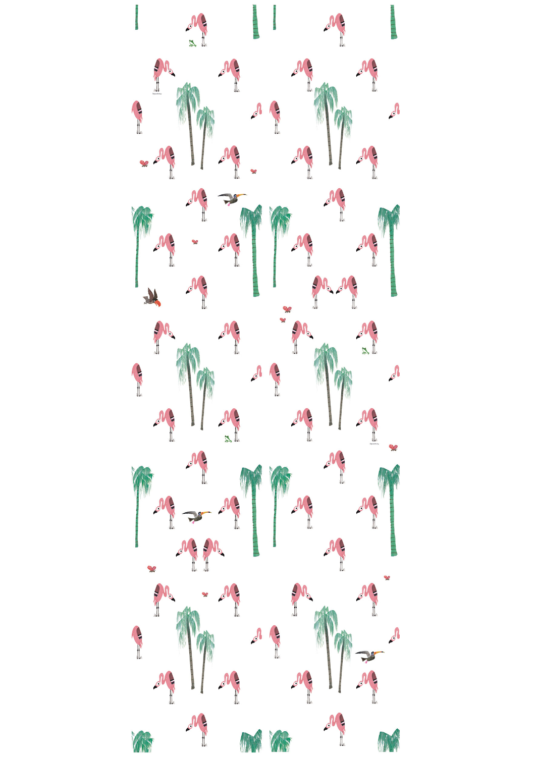 Tapete Flamingo - White