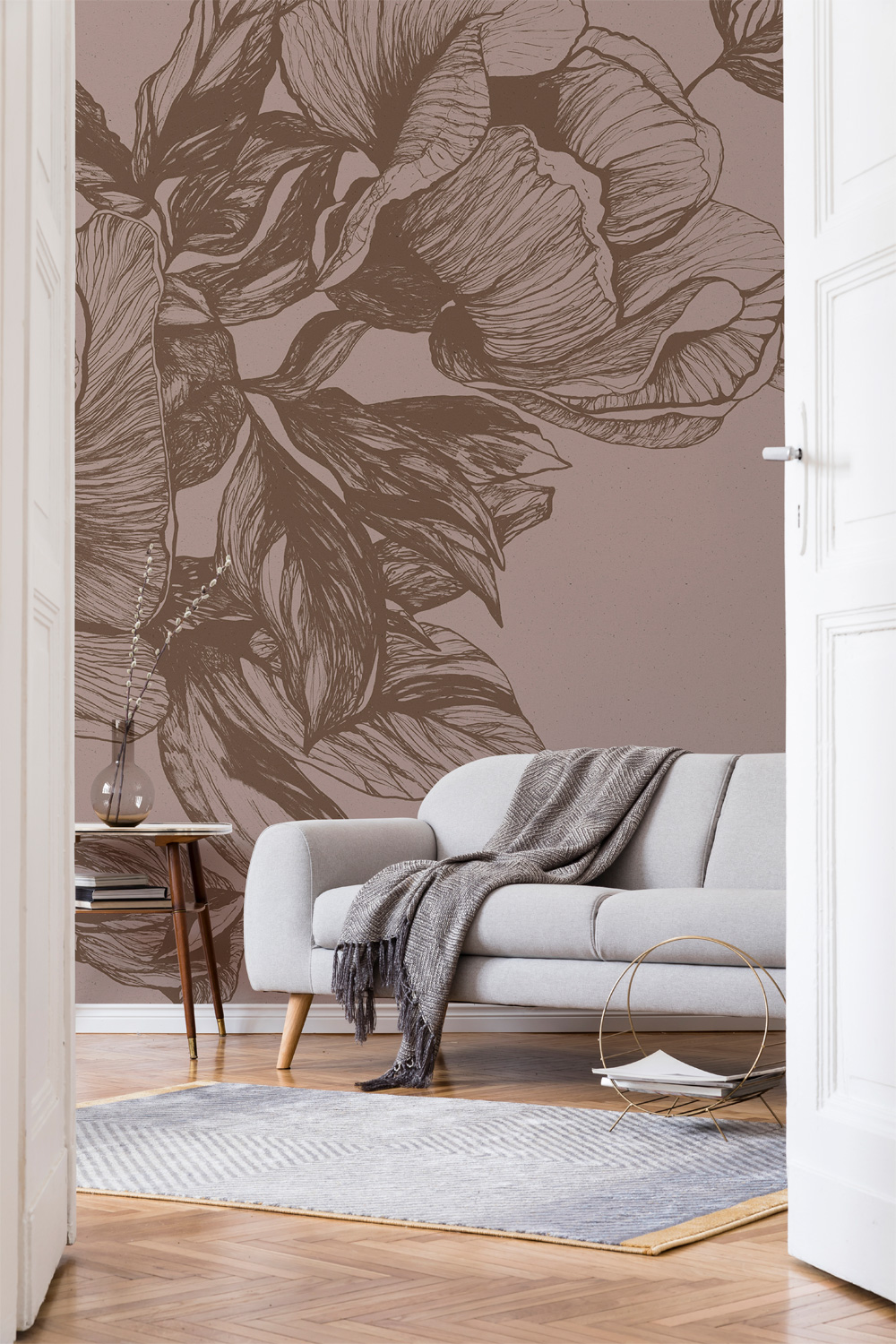 Wandbild Giant Peonies - Cacao