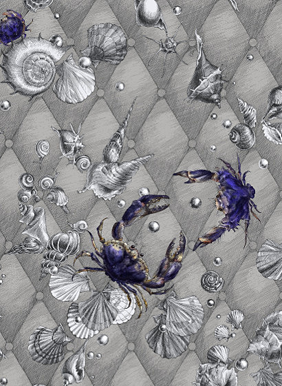 Tapete Coquillage & Crustacés - RM116-02 - Gris