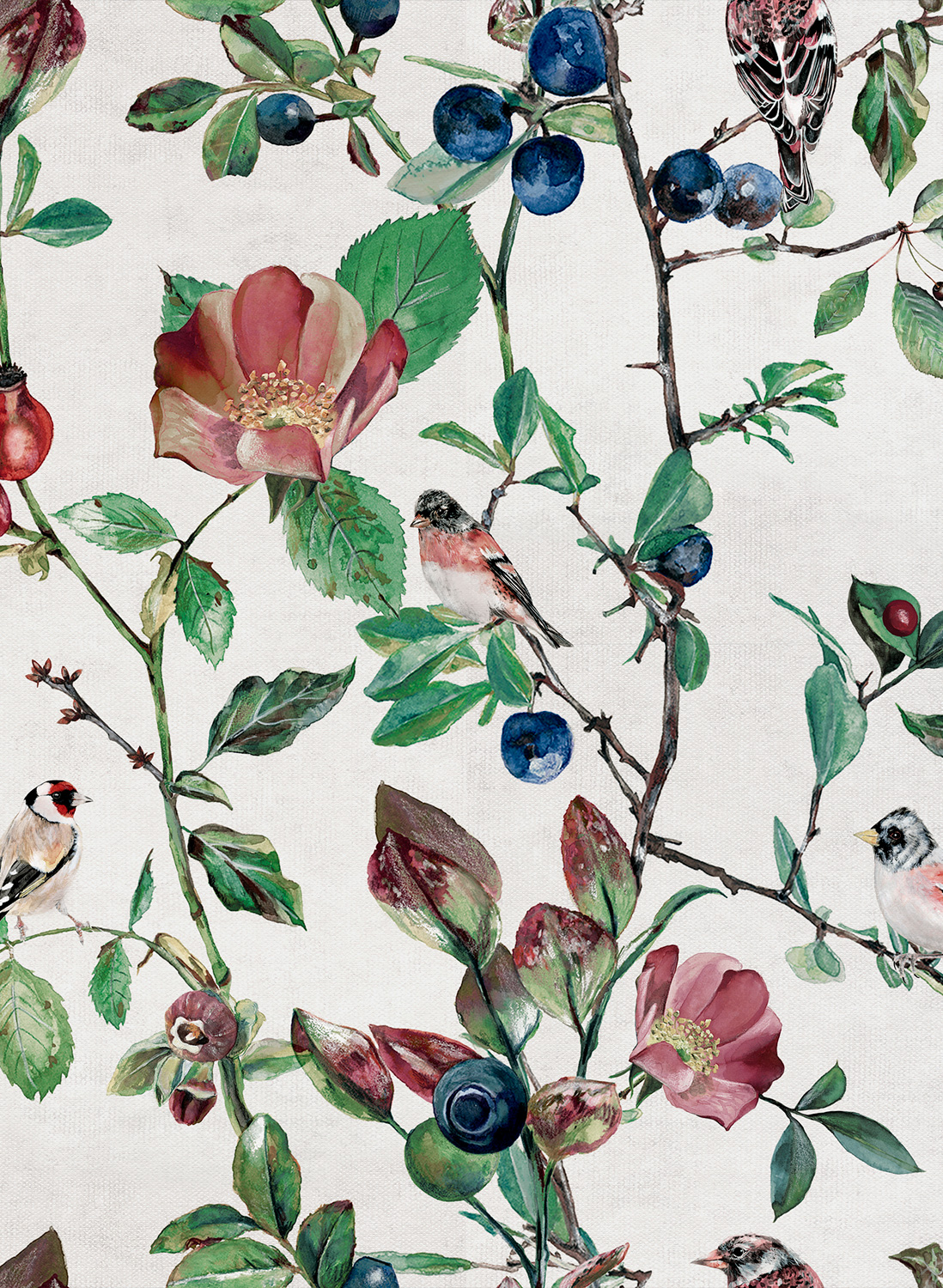 Tapete Goldfinch Song - Cotton