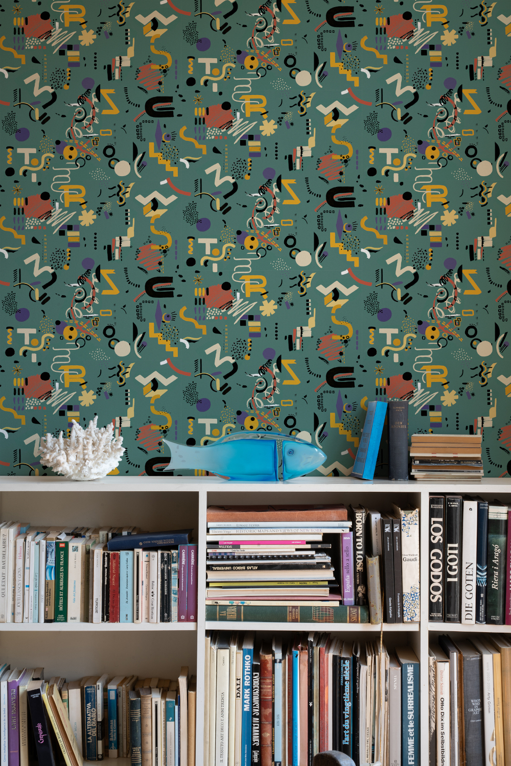 Tapete Funny Shapes - turquoise