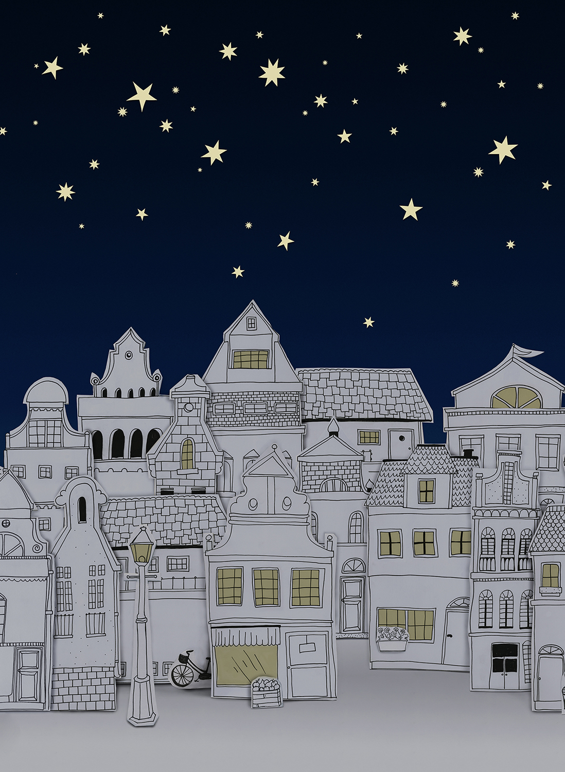Wandbild Star Town - Night