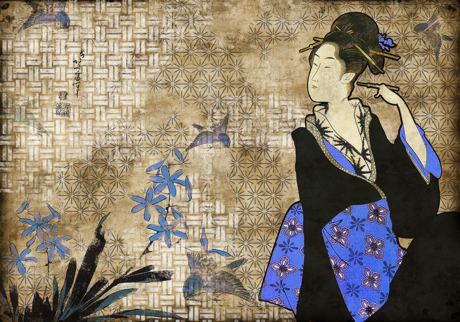 Wandbild Geisha Graffiti - 8000037N