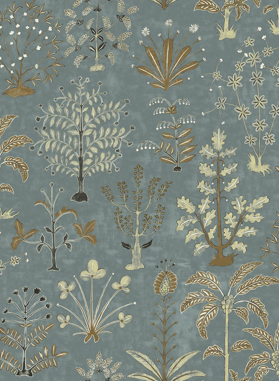 Tapete Cynthia - Mid Blue and Olive