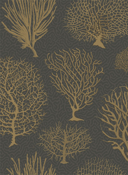 Tapete Seafern - Black/ Gold