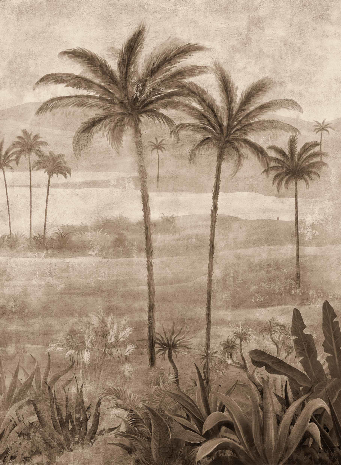 Wandbild Draa Palms Bamboo - Bone