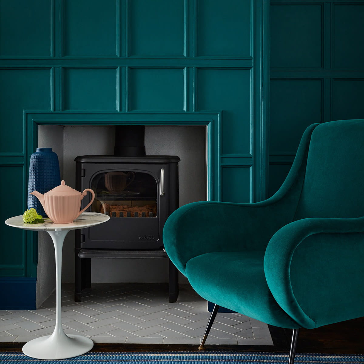 Musterdose Little Greene - Mid Azure Green 96 - 0,06l