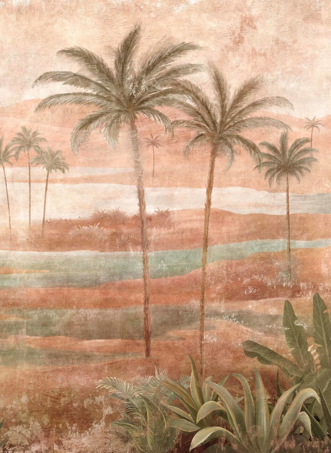 Wandbild Draa Palms - Rose