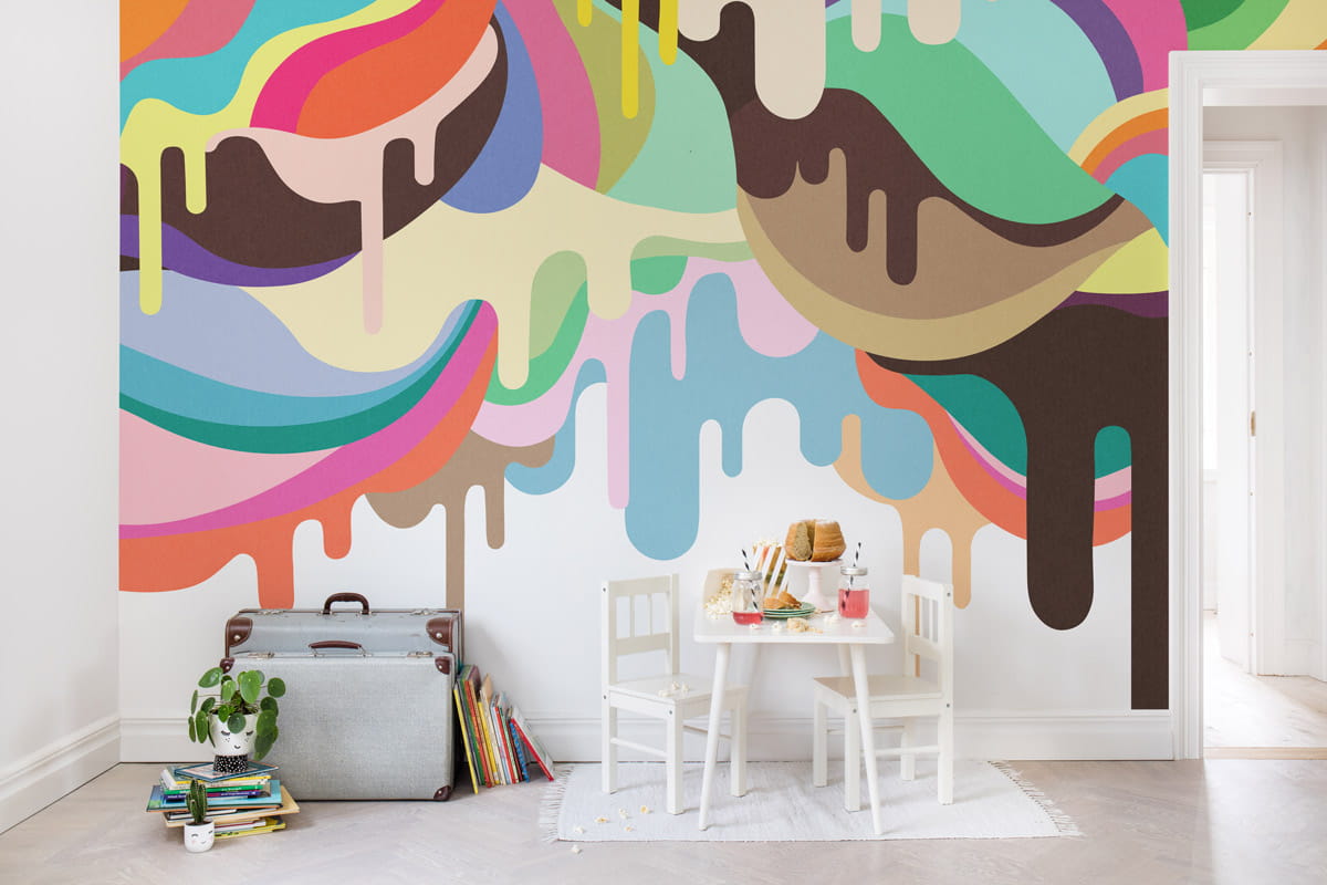 Wandbild Dripping Ice Cream