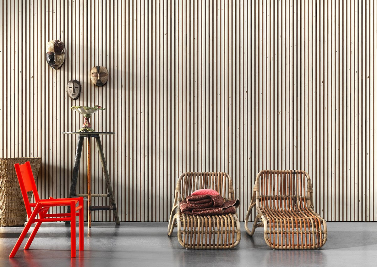 Tapete Timber Strips TIM-03 - Scrapwood on Teak