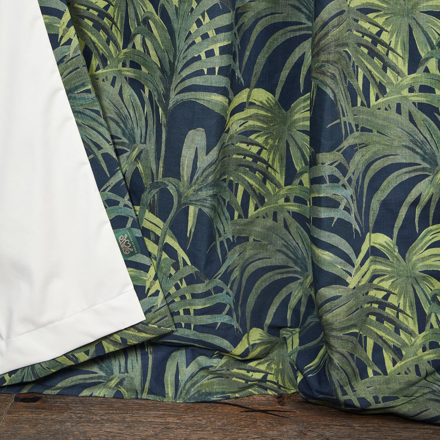 Stoff Palmeral - Cotton Linen - Midnight and Green