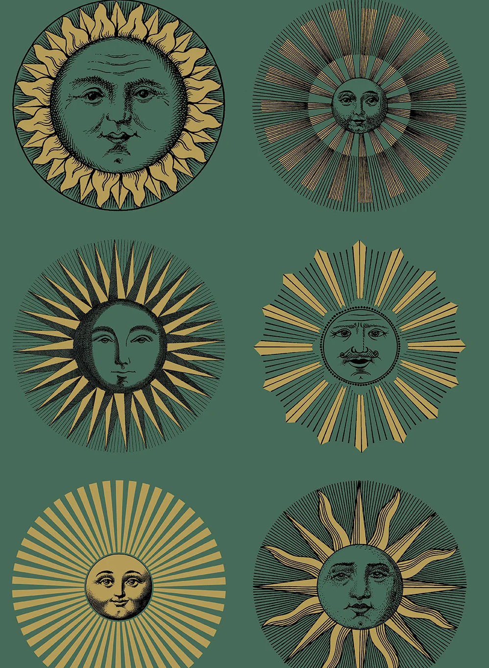 Tapete Soli - Emerald/ Gold