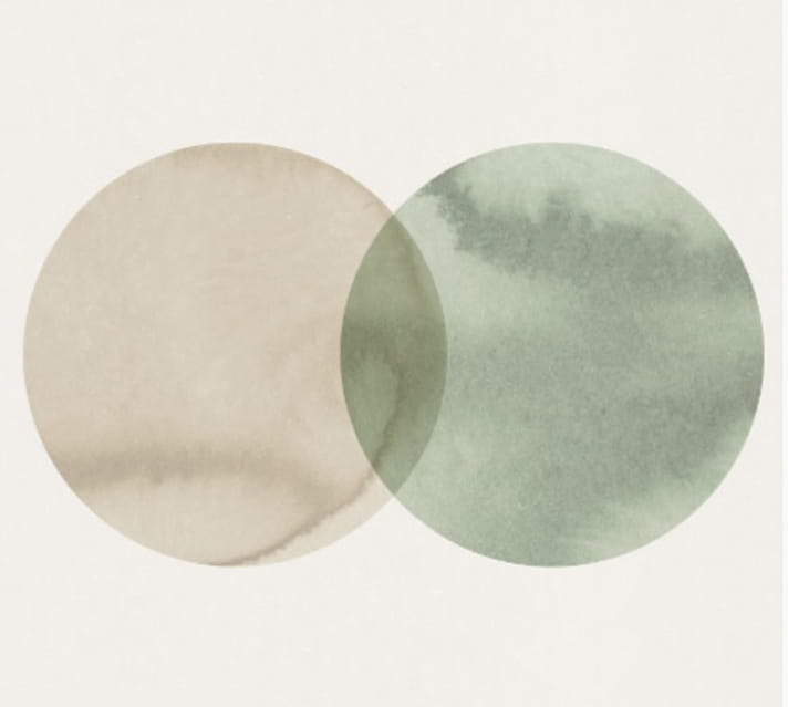 Wandbild Eclipse - Beige Green