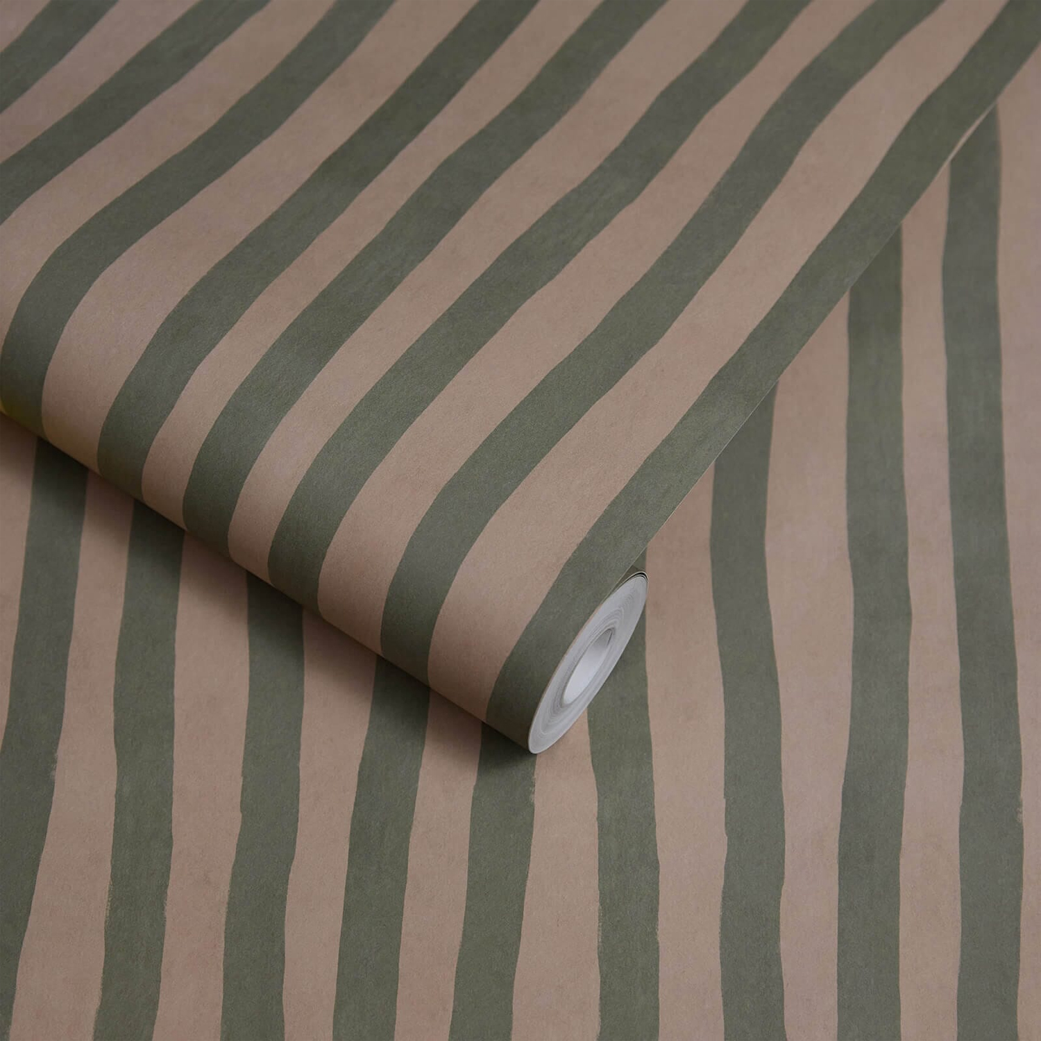 Papier peint Artists Stripe - Sap/ Alabaster