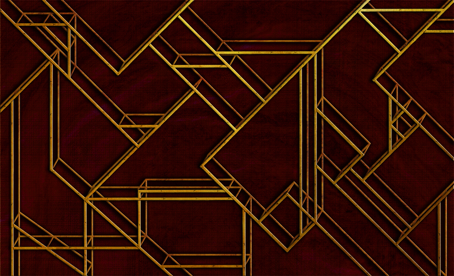 Wandbild L Geometric - Wine
