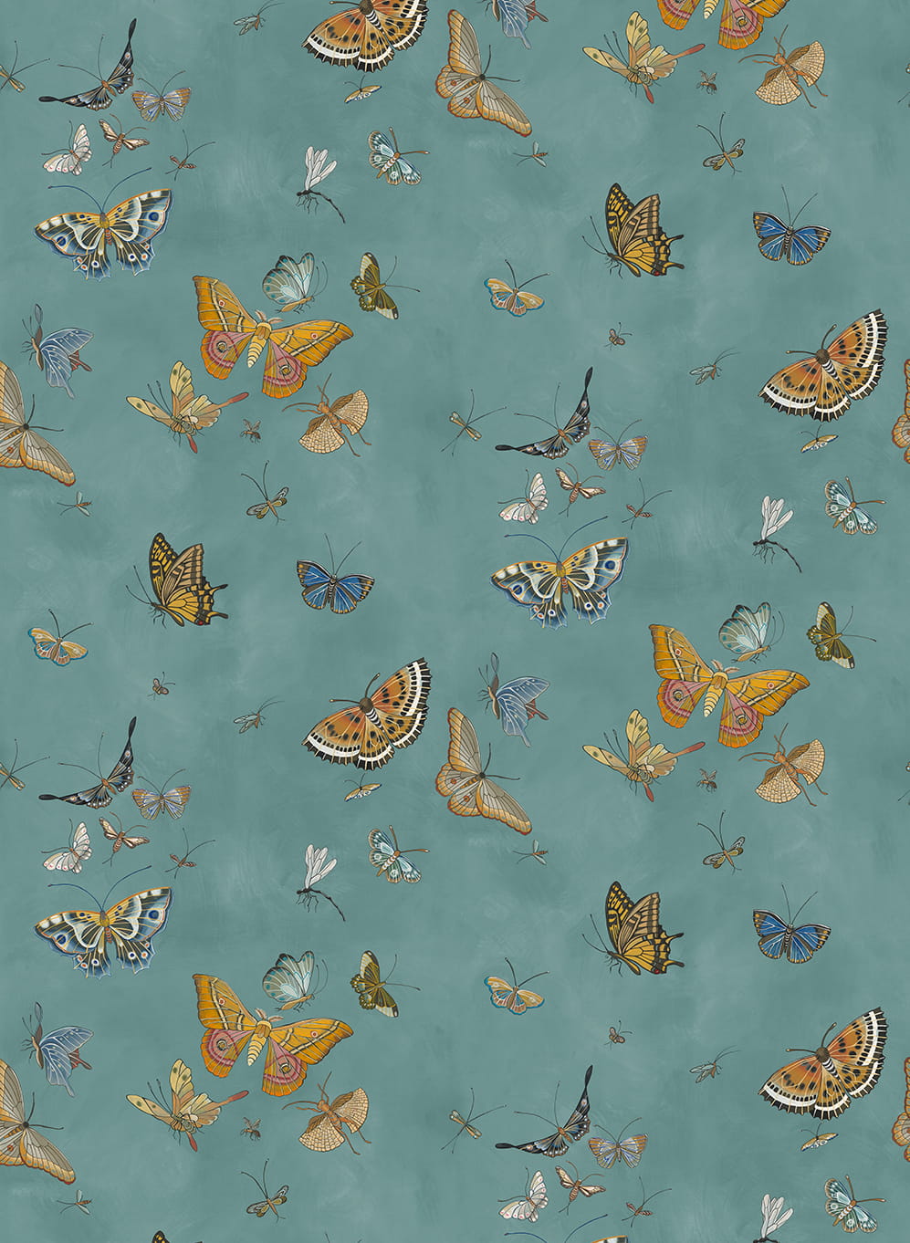 Tapete Butterflies - Celadon