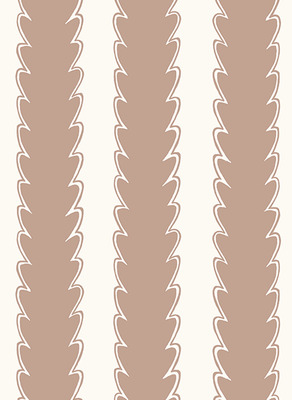 Tapete Scallop Stripe - Ham Pink/ Hilles White