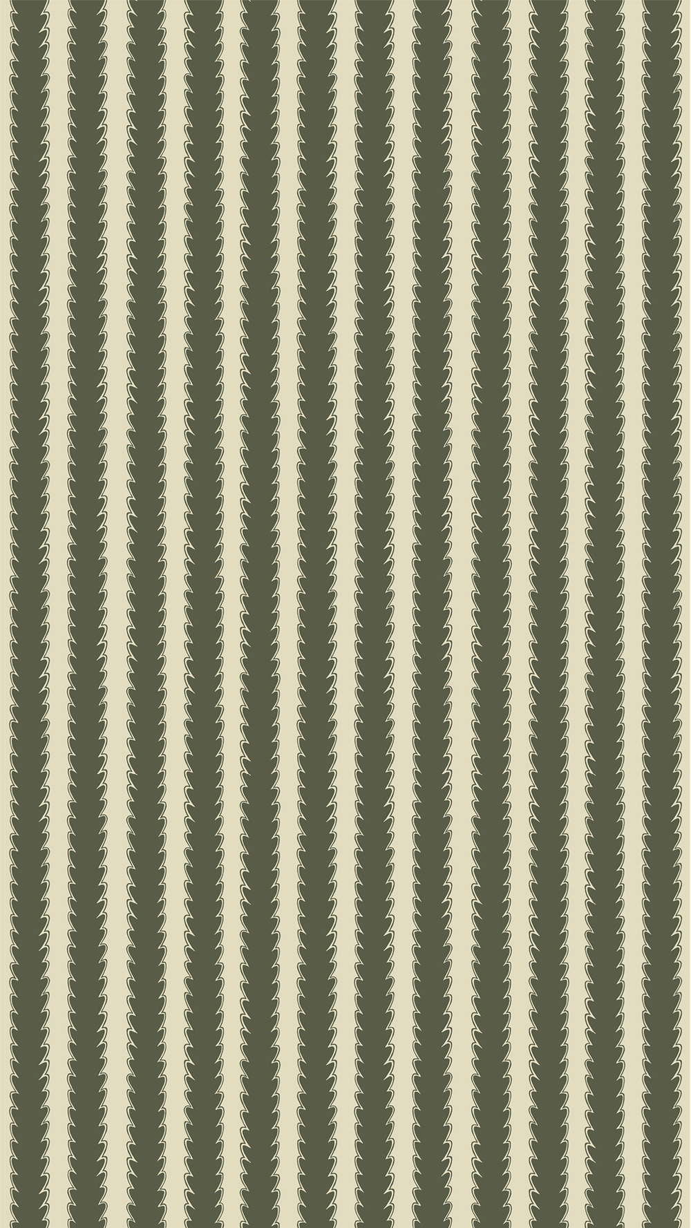 Tapete Scallop Stripe - Chaingate Green/ Maitland Green