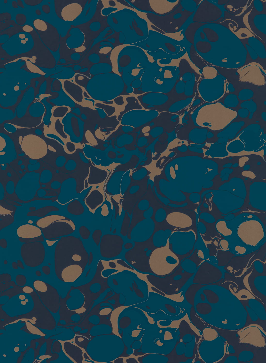 Tapete Marble - Azurite/ Copper/ Japanese Ink