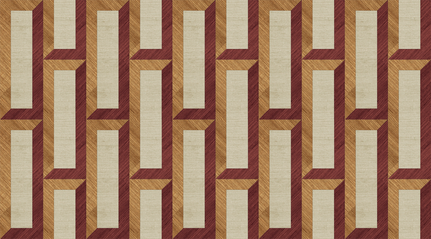 Tapete Biseau - Copper Red