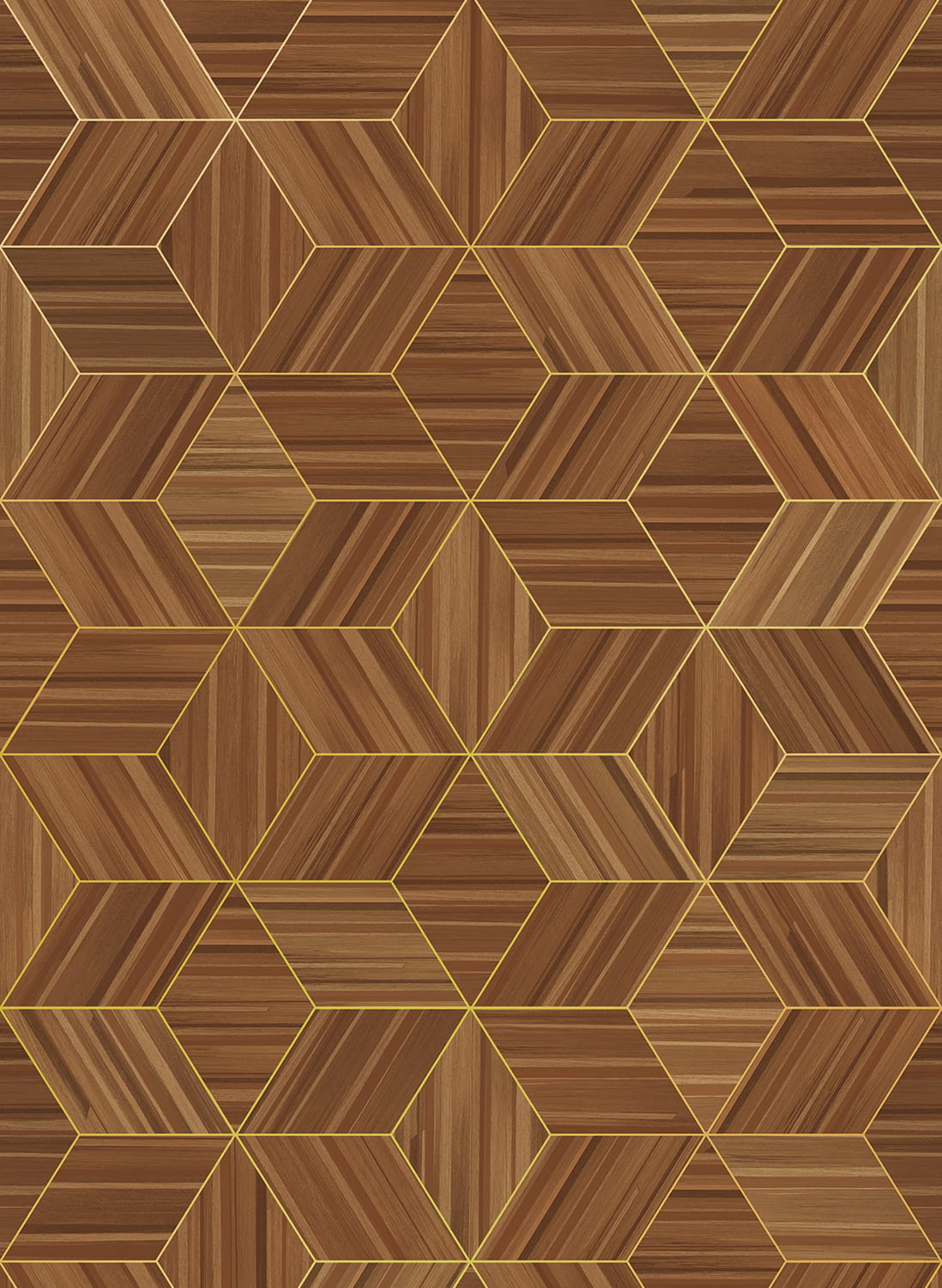 Tapete Veneer Diamonds - Mahogany