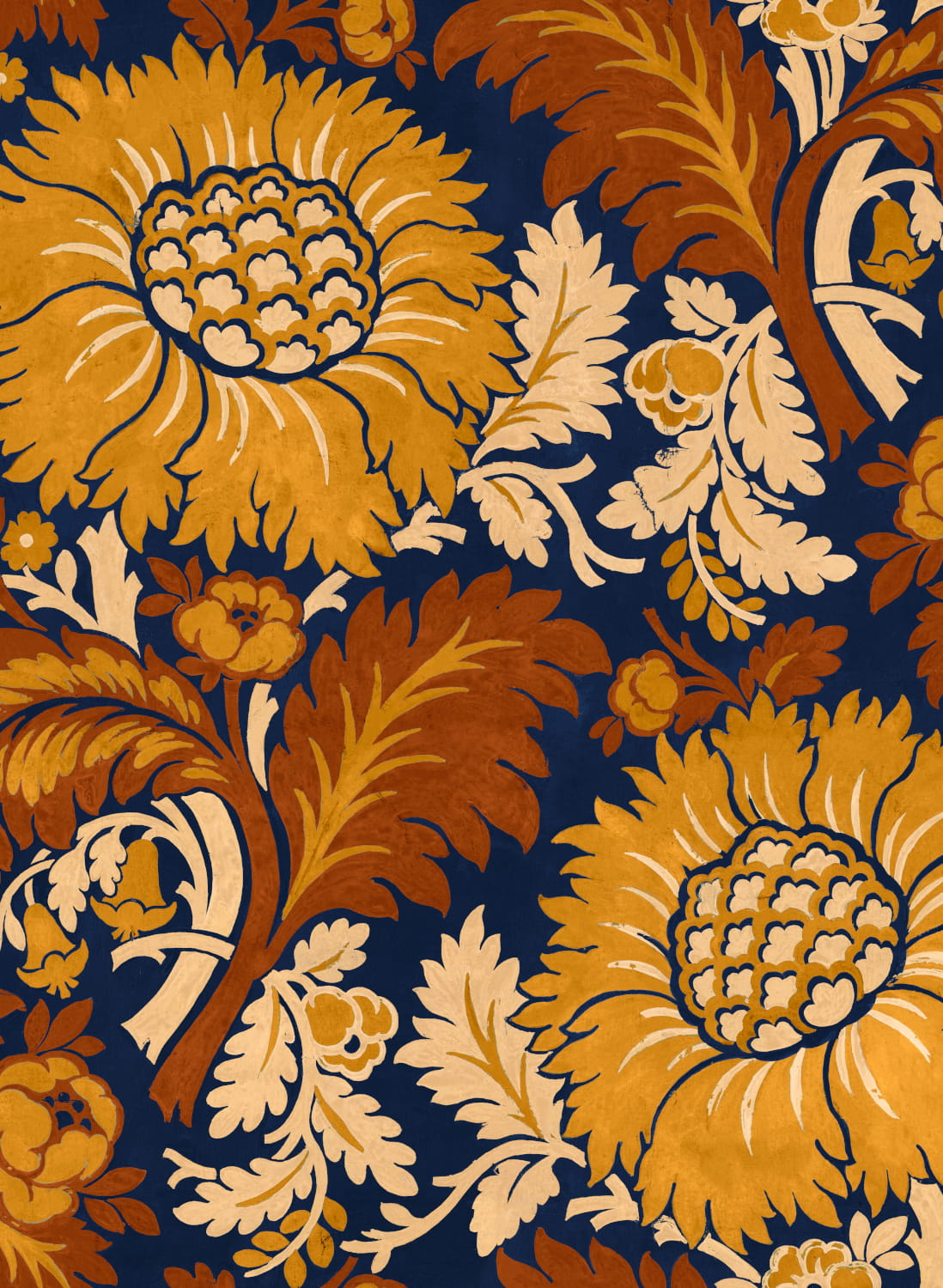 Tapete Chinese Damask - Mustard