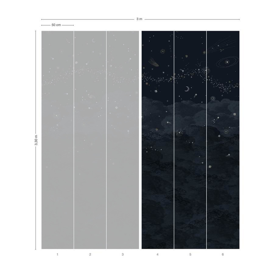 Wandbild Cosmos Nuit - Nuit - Bahnen 4/5/6