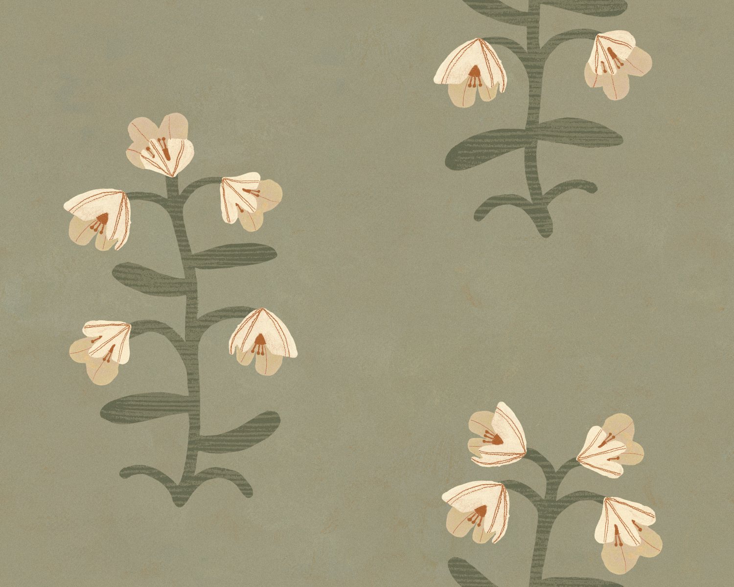 Tapete Pacific Blooming - green