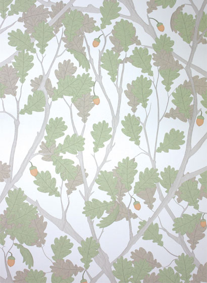 Tapete Feuille de Chene - Ivory/ Pistachio