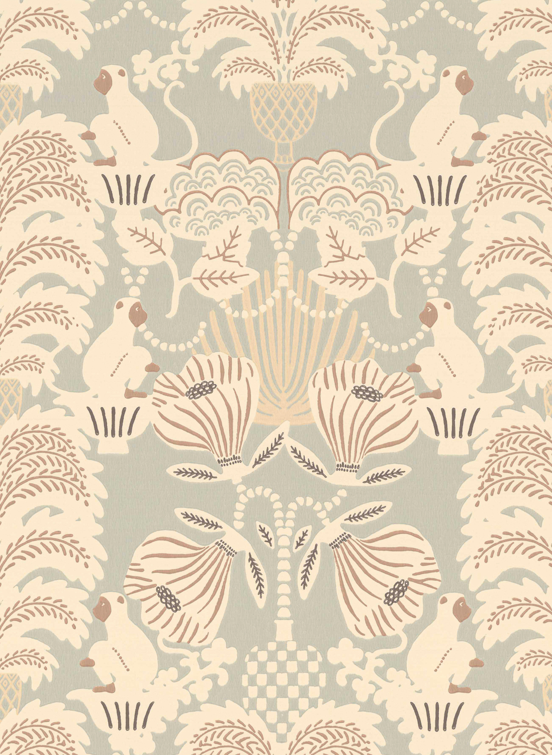 Tapete Hello Monkey - Pale Sage Green