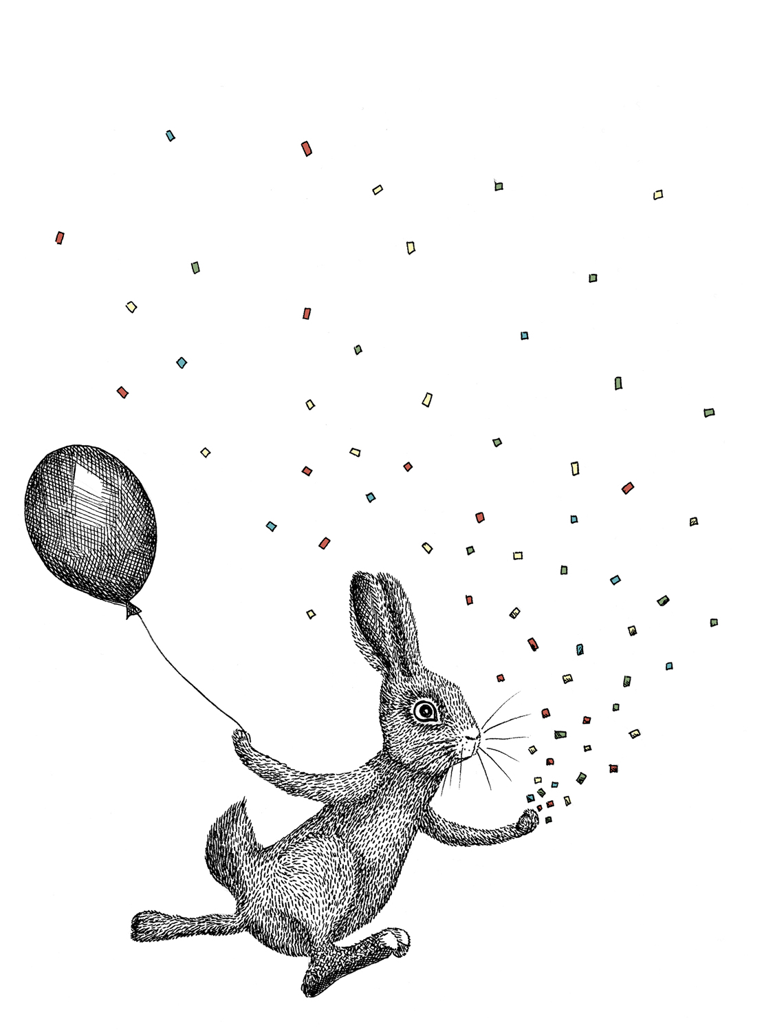 Wandbild Circus Animal Harriette - Black/ White
