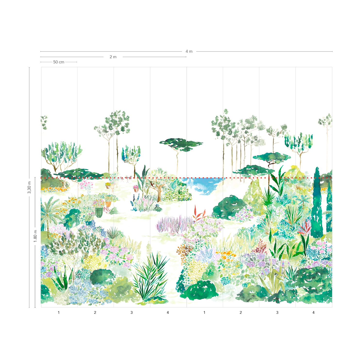 Wandbild Jardin de France - Original Panel A