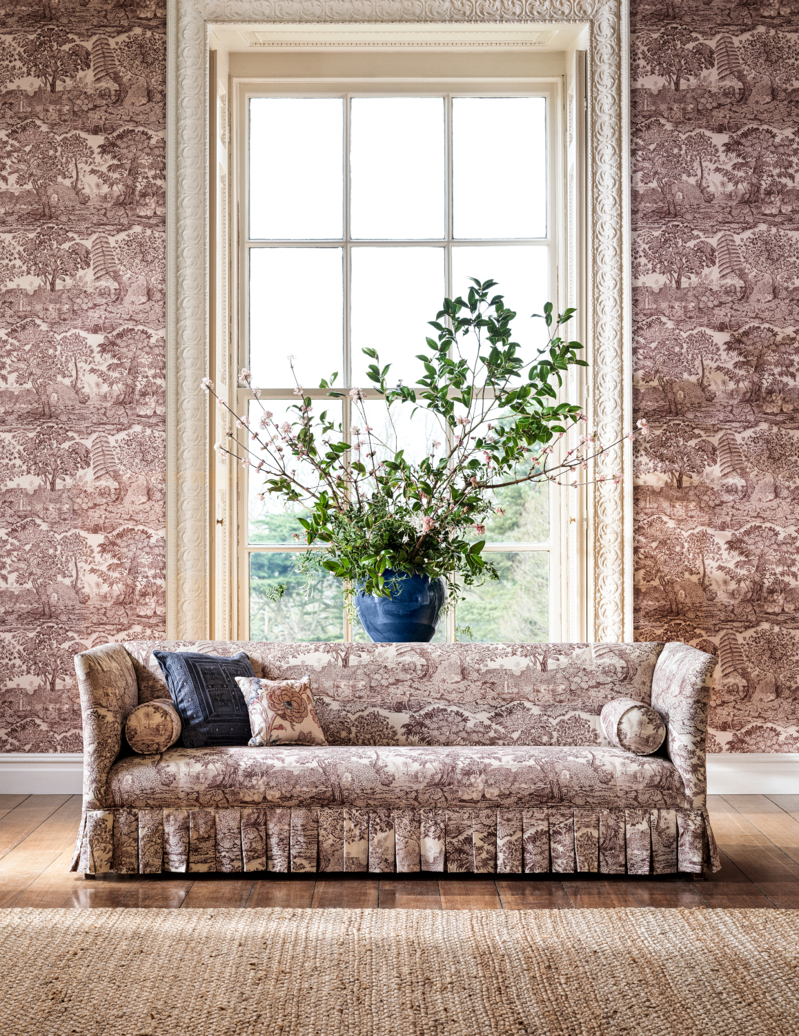Papier peint Highgrove Toile - Oak