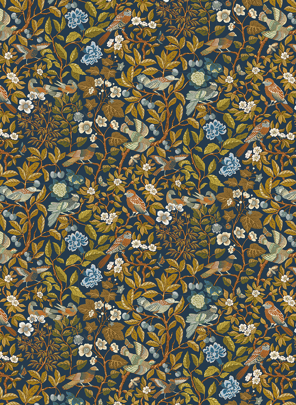 Papier peint Noise Nextdoor - Blue and Olive