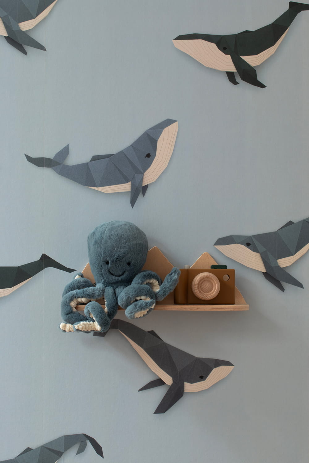 Tapete Whale / Walvis - Light Blue / Lichtblauw