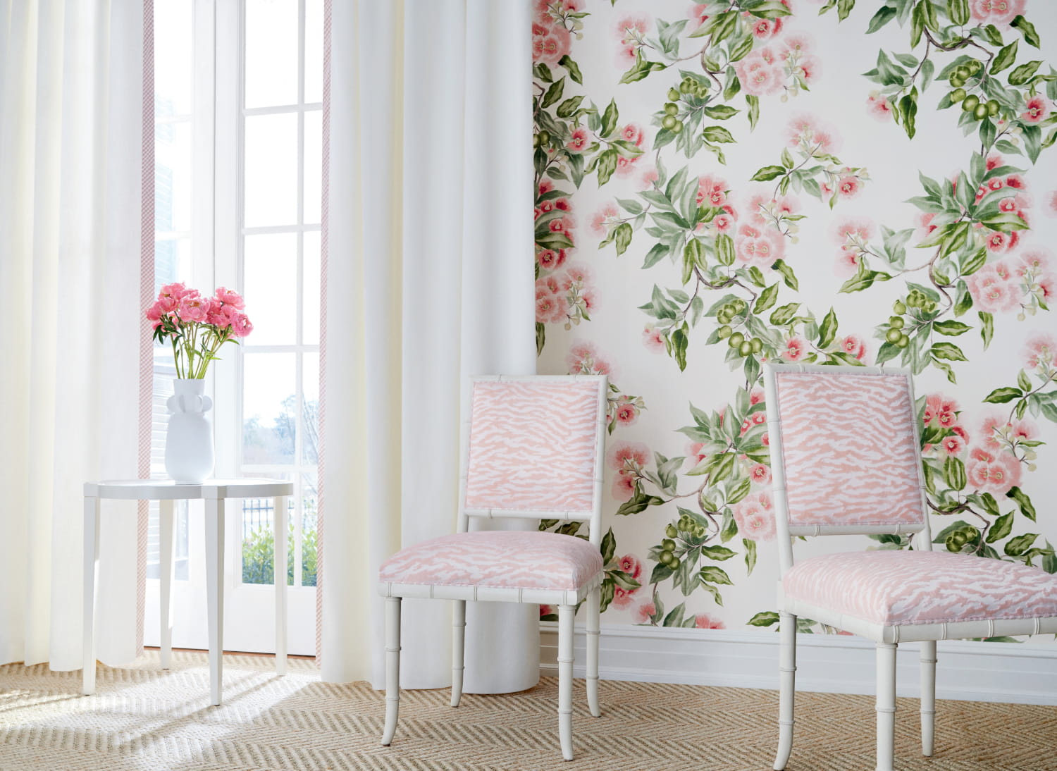 Tapete Camellia Garden - Coral