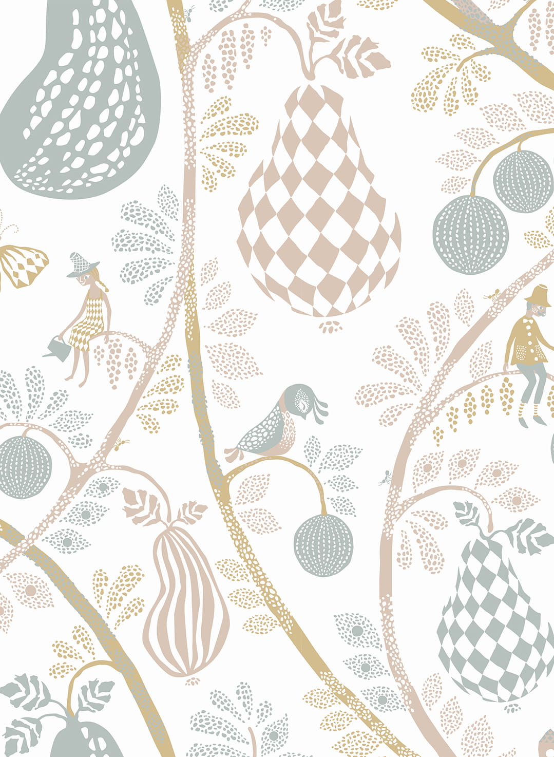 Tapete Fruit Garden - White/ Pastel