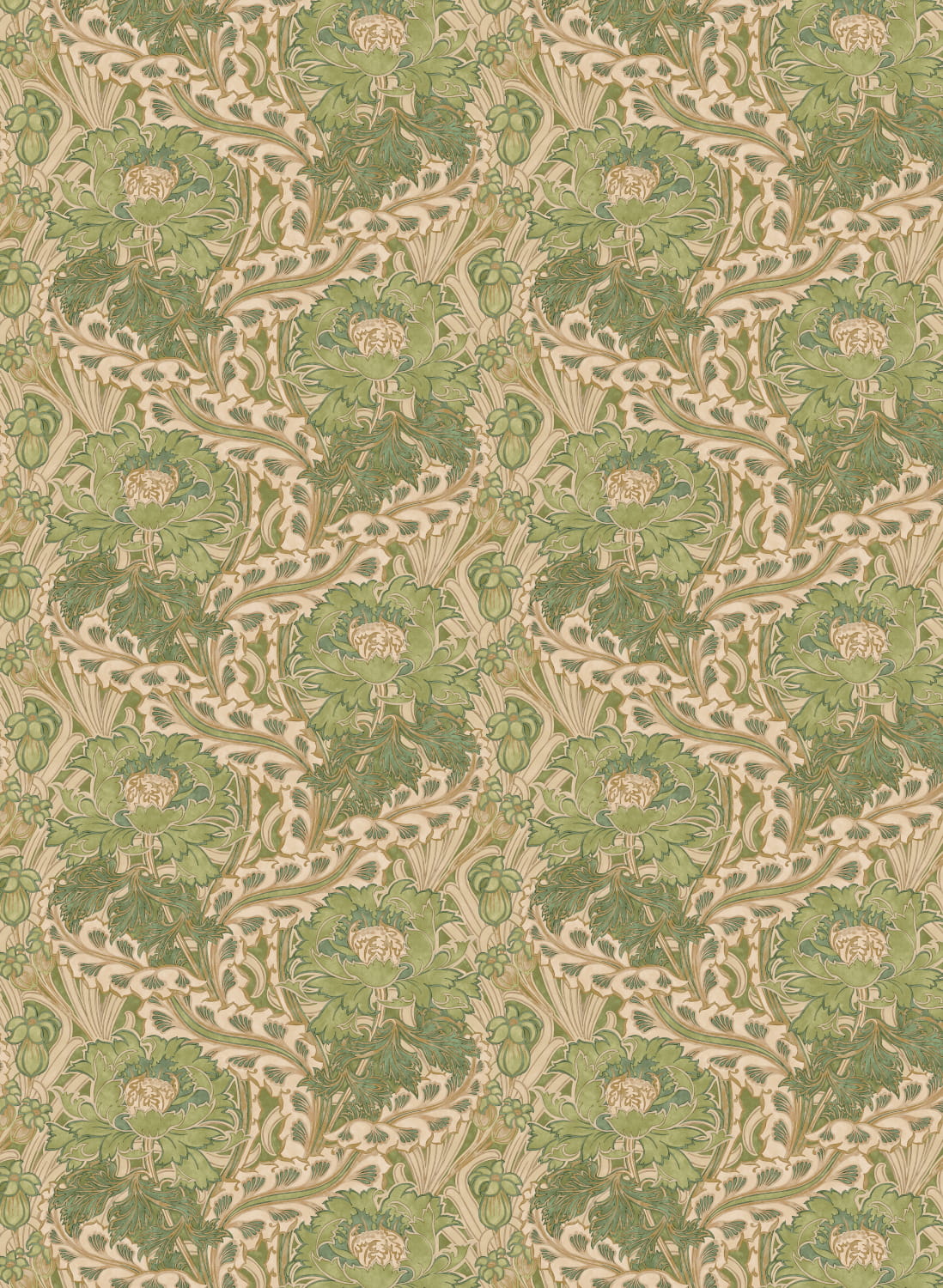 Tapete Brantwood - green