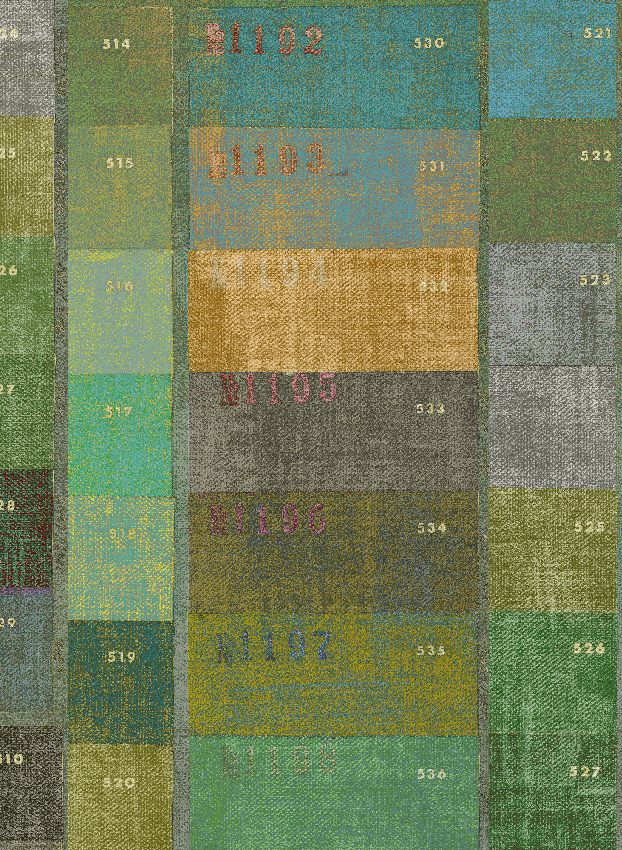 Wandbild Festival - Green Panel 3