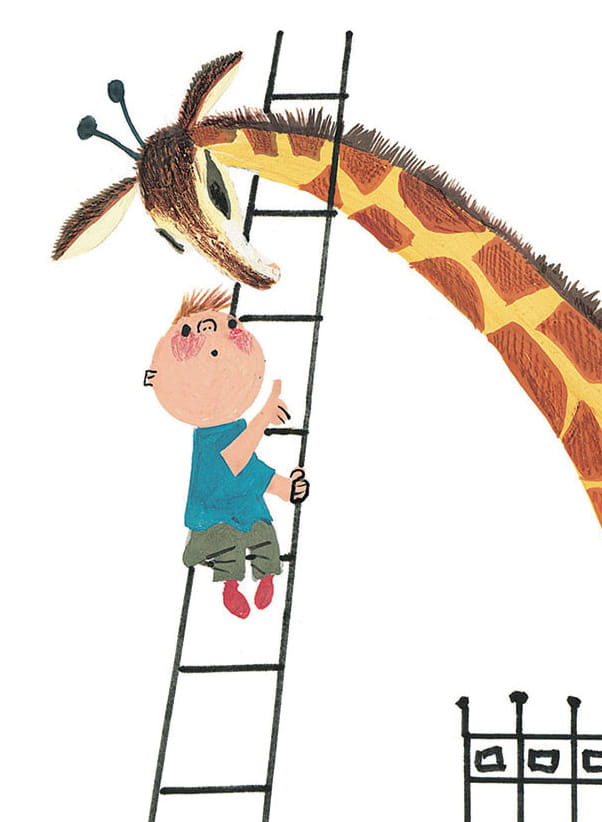 Wandbild Giant Giraffe - Multicolor – 2.435m Breite